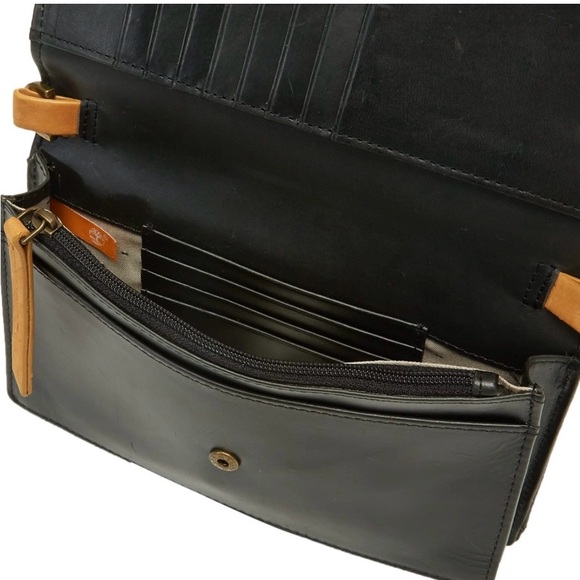 Timberland Black Leather Crossbody with Tan Strap - Picture 2 of 6